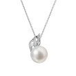 Zlatý náhrdelník s perlou a brilianty 82PB00038