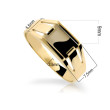 Zlatý pečetní prsten s onyxem Z6877Z