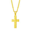 Zlatý náhrdelník kříž z chirurgické oceli SEGC2001GD