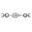 Perlový náhrdelník z říčních perel se zapínáním z bílého 14 karátového zlata 822028.3/9265B grey