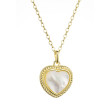 Pozlacený stříbrný náhrdelník srdce 12058.1 Au plating