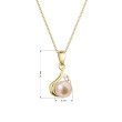 Zlatý briliantový náhrdelník s perlou 92PB00047