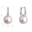 Náušnice stříbro s perlou a krystaly 31301.1