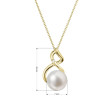 Zlatý náhrdelník s perlou a briliantem 92P"B00037