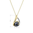 Zlatý náhrdelník černá perla 92P00030