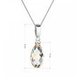 Stříbrný náhrdelník s kamínkem Swarovski 72080.5 lum green