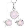 Sada stříbrných šperků s kamínky Swarovski 39352.7 Růžový opál