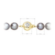 Perlový náhrdelník z říčních perel se zapínáním ze 14 karátového zlata 922028.3/9270A grey