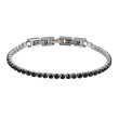 Tenisový náramek z chirurgické oceli s kamínky MBSS19ST-JET