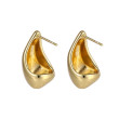 Pozlacené náušnice slzy z chirurgické oceli MESS97GD