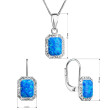 Moderní stříbrné šperky s opálem 39175.1-modrá