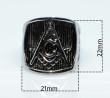 Prsten z chirurgické oceli WJHZ43- Svobodní zednáři