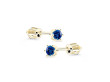 Zlaté náušnice pecky na šroubek Z8012Z-Blue dark