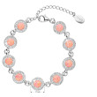 Stříbrný náramek s opálem a krystaly Swarovski 33105.1 oranžový