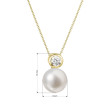 Perlový náhrdelník s briliantem 92PB00045