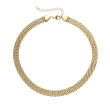 Náhrdelník choker z pozlacené chirurgické oceli NSS1041