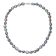 Perlový náhrdelník z říčních perel 822027.3/9260B peacock