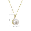Zlatý náhrdelník s perlou a brilianty 92PB00029
