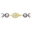 Zlaté zapínání perlového náhrdelníku 922028.3/9265A grey
