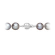 Zapínání perlového náhrdelníku z bílého zlata 822028.3/9266B grey