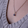 Nádherný náhrdelník s přívěskem 12078.3 sapphire blue