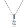 Stříbrný náhrdelník s mierálními kameny 12082.3 london nano, sky topaz
