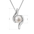 Náhrdelník s perlou ze stříbra 22038.1 bílá