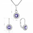 Elegantní stříbrná souprava šperků 39109.3 fialová