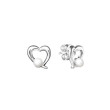 Náušnice srdíčka stříbrné SK19230E-W