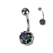 Pírsing do břicha titan se zirkony SETIN60ST-VM