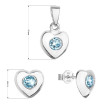Srdcové šperky s kamínky Swarovski 39176.3 Modrá