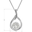 Stříbrný náhrdelník s kamínky Swarovski 32075.1 bílá
