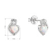 Stříbrné náušnice srdce 11469.1 white