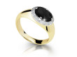 Luxusní zlatý prsten s onyxem a zirkony Z9003-1892-ON-X-1
