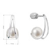 Luxusní stříbrné náušnice s perlou 21078.1