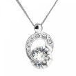 Dámský stříbrný náhrdelník s kamínky 32048.1 crystal