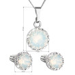 Sada stříbrných šperků s kamínky Swarovski 39352.7 Bílý opál