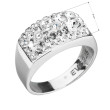 Stříbrný prsten s krystaly Swarovski 35014.1 krystal
