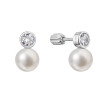 Luxusní perlové náušnice typu pecka 21090.1B