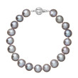 Perlový náramek z říčních perel 823010.3/9272B grey