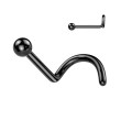 Titanový piercing do nosu černý SET23NOS01BC