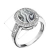 Moderní stříbrný prsten s mramorem 75018.1