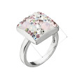 Elegantní stříbrný prsten kamínky Swarovski 35045.3 růžová