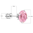 Ocelové náušnice pecka na šroubek WJHE79-Pink