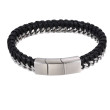 Pánský náramek z kůže a oceli MBSS199