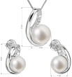 Krásné perlové náušnice v sadě s přívěskem 29042.1