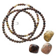 Náramky s kameny eopard jaspis, mookaite, avanturine 43043.3 tm.hnědý