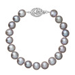 Perlový náramek z říčních perel 823010.3/9265B grey