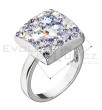 Stříbrný prsten se Swarovski elements 35043.3 violet