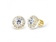 Zlaté náušnice na šroubek Z60168Z-White